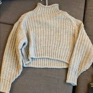 Grey crop sweater